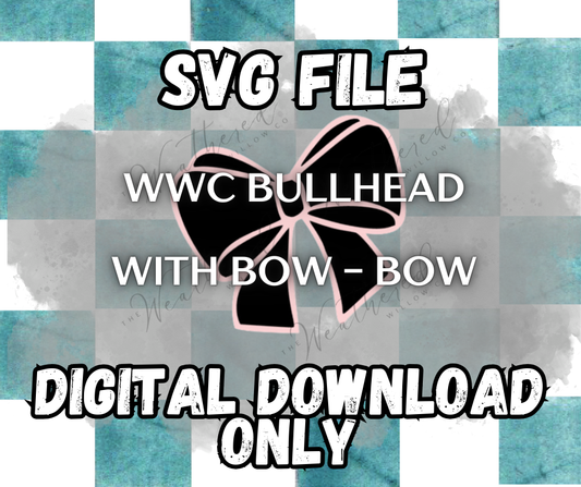 WWC Bullhead with bow - bow SVG ** DIGITAL DOWNLOAD**