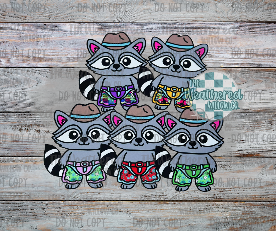 Cowboy Raccoon - Premium Cardstock Grab Bag