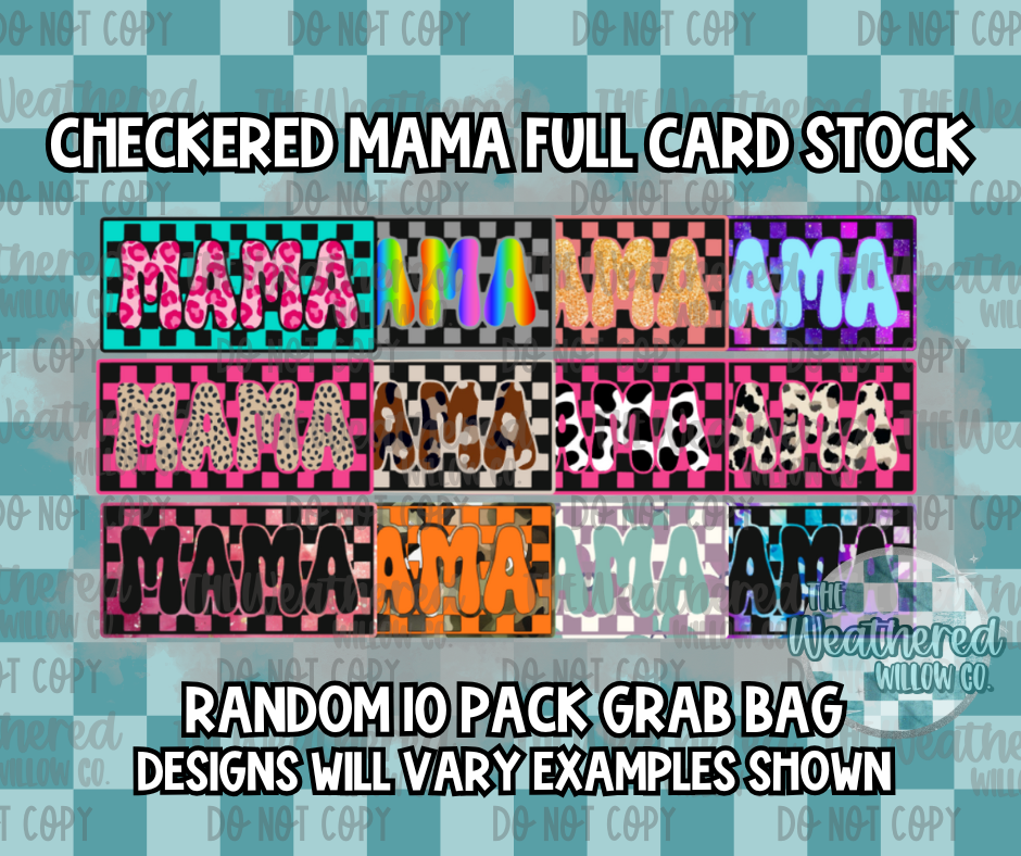 Checkered Mama FULL Card Stock - Premium Cardstock Grab Bag