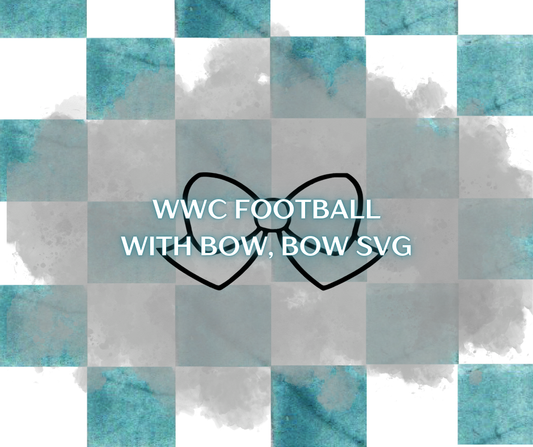 WWC Football With Bow; Bow SVG ** DIGITAL DOWNLOAD**