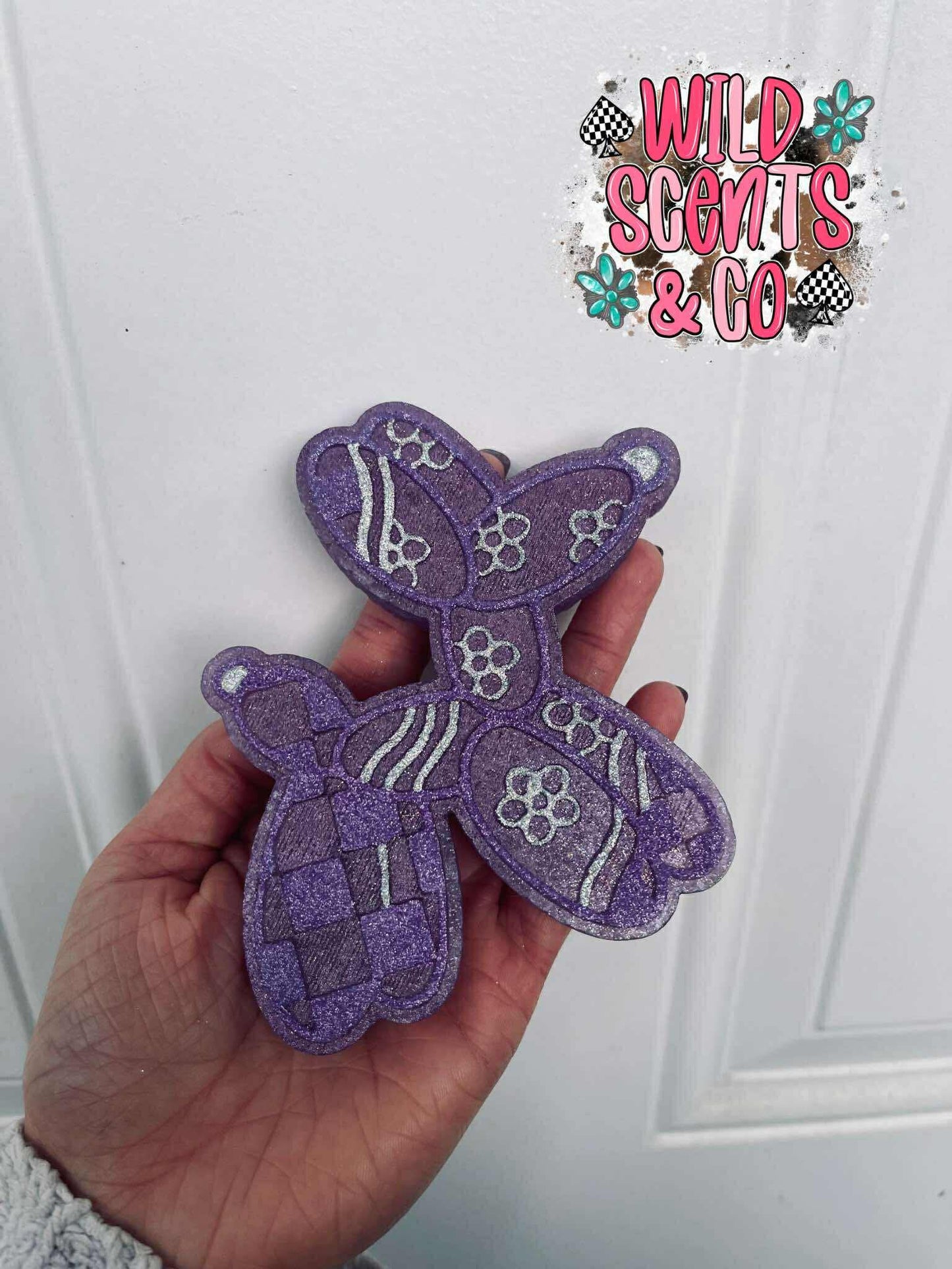 Groovy & Checkered Balloon Dog - Silicone Freshie Mold