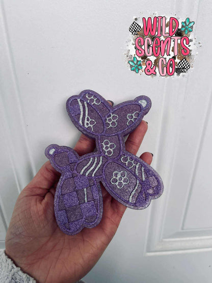 Groovy & Checkered Balloon Dog - Silicone Freshie Mold