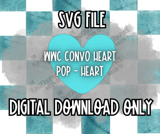 WWC Convo Heart Pop - Heart SVG ** DIGITAL DOWNLOAD**