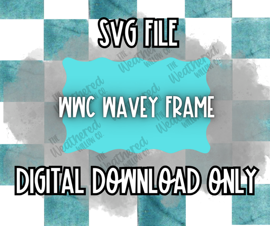 WWC Wavey Frame SVG ** DIGITAL DOWNLOAD**