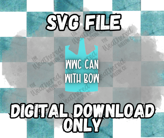 WWC Can with bow SVG ** DIGITAL DOWNLOAD**