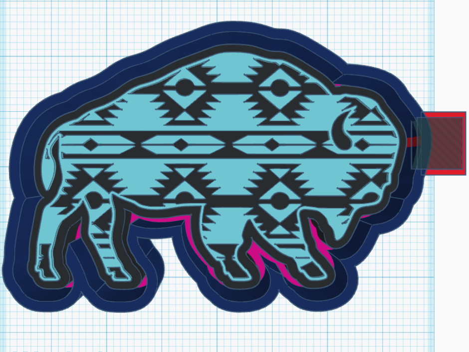 Aztec Buffalo - Silicone Freshie Mold