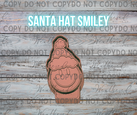 Santa Hat Smiley - Silicone Freshie Mold