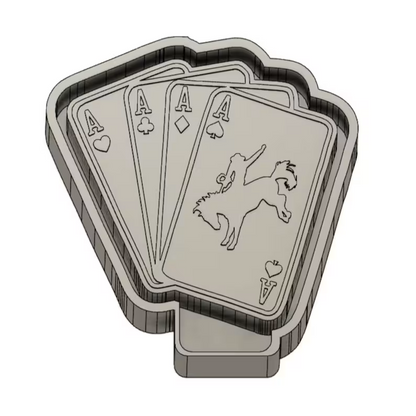 Hand of Aces with Horse - Silicone Freshie Mold