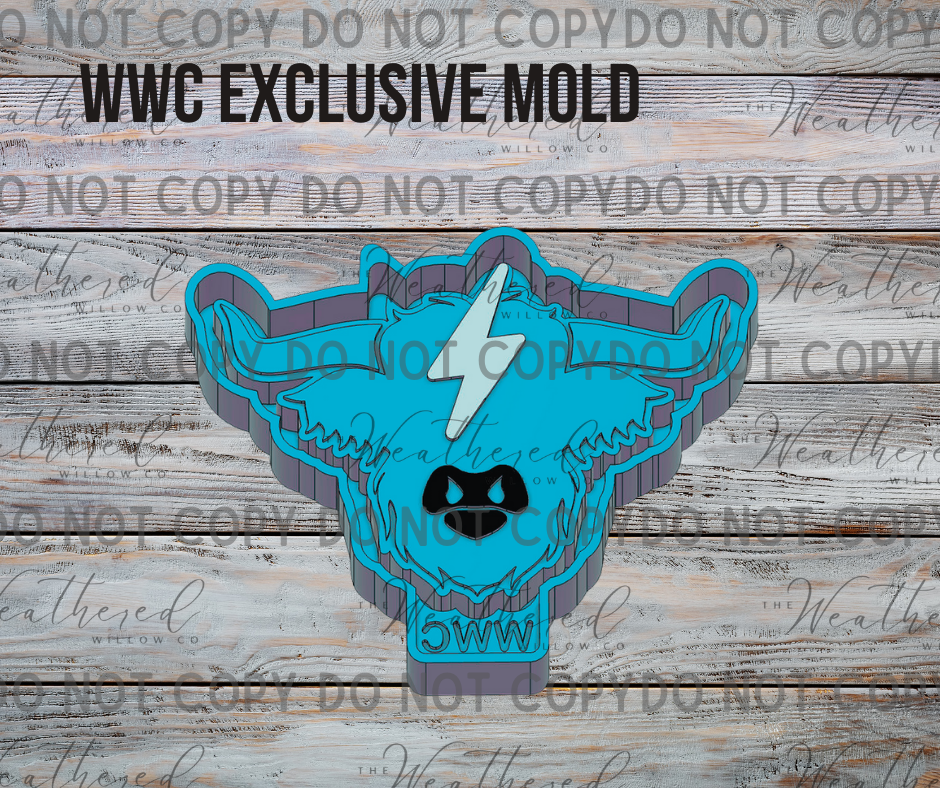 Bolt Highland; WWC EXCLUSIVE MOLD - Silicone Freshie Mold