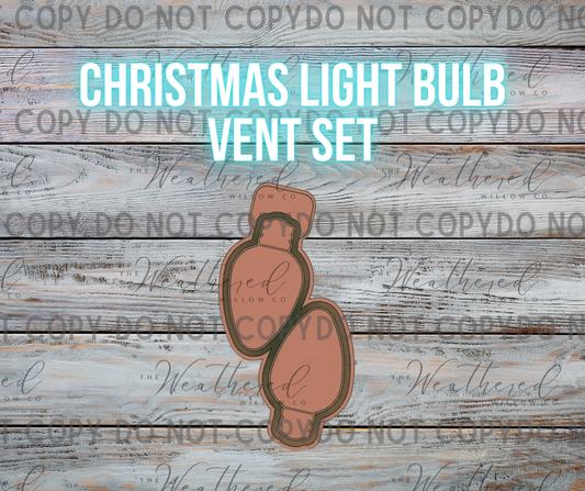 VENT SET; Christmas Light Bulbs - Silicone Freshie Mold