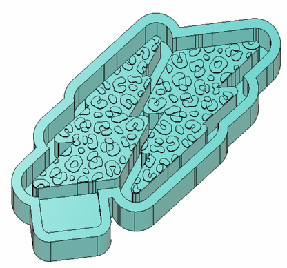 VENT SET; Leopard Lightning Bolt - Silicone Freshie Mold