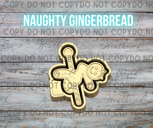 Naughty Gingerbread - Silicone Freshie Mold