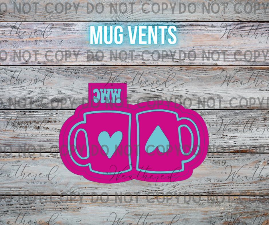 VENT SET; Heart Mug - Silicone Freshie Mold