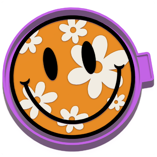 Floral Smiley - Silicone Freshie Mold