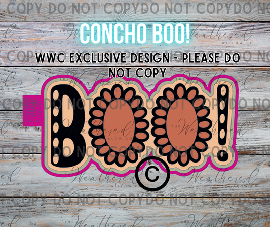 Concho BOO!; WWC EXCLUSIVE MOLD - Silicone Freshie Mold