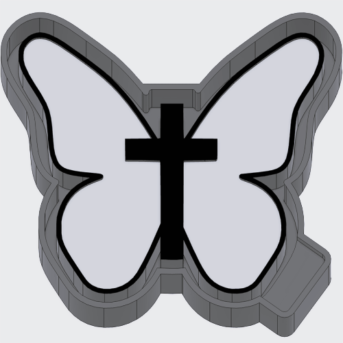 Cross butterfly - Silicone Freshie Mold