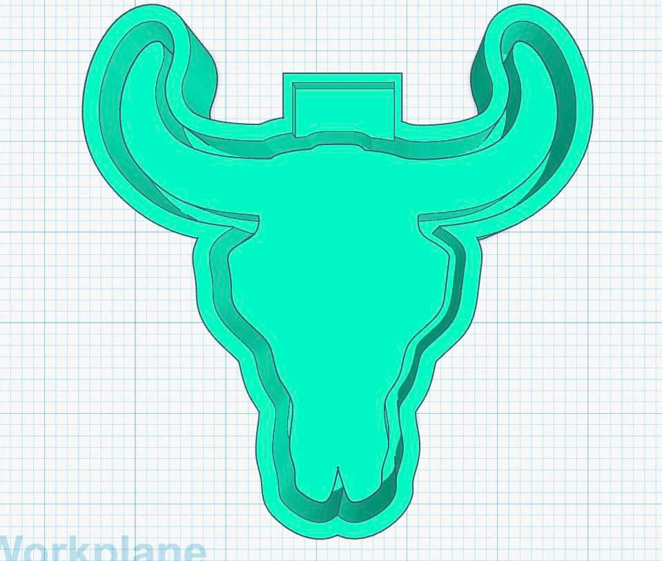 Blank bull head for inserts - Silicone Freshie Mold