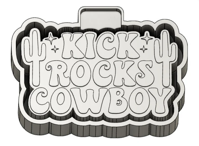 Kick rocks cowboy - Silicone Freshie Mold