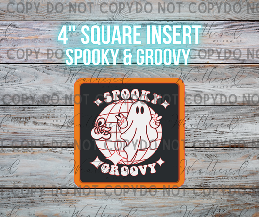 4" Square Insert; Spooky & Groovy - Silicone Freshie Mold