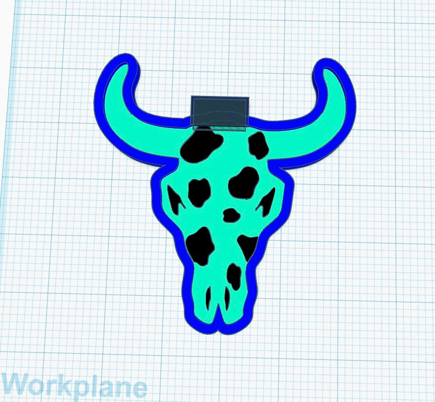 Cow Print - Silicone INSERT for Blank bull head ONLY