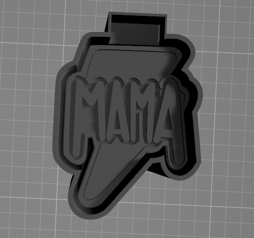 MAMA over lightning bolt - Silicone Freshie Mold