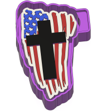 Cross Flag - Silicone Freshie Mold