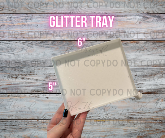 Simple Glitter Tray - White