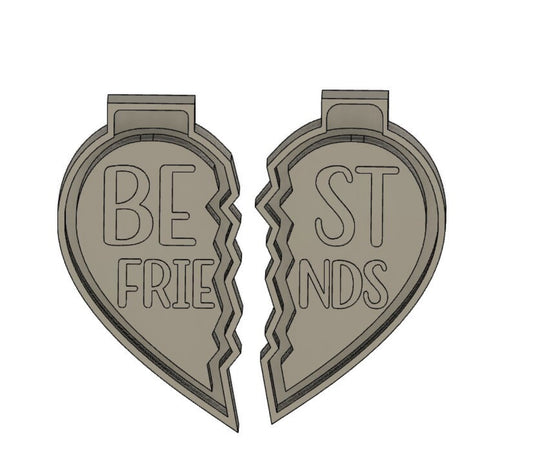 Best Friends 2 piece mold - Silicone Freshie Mold