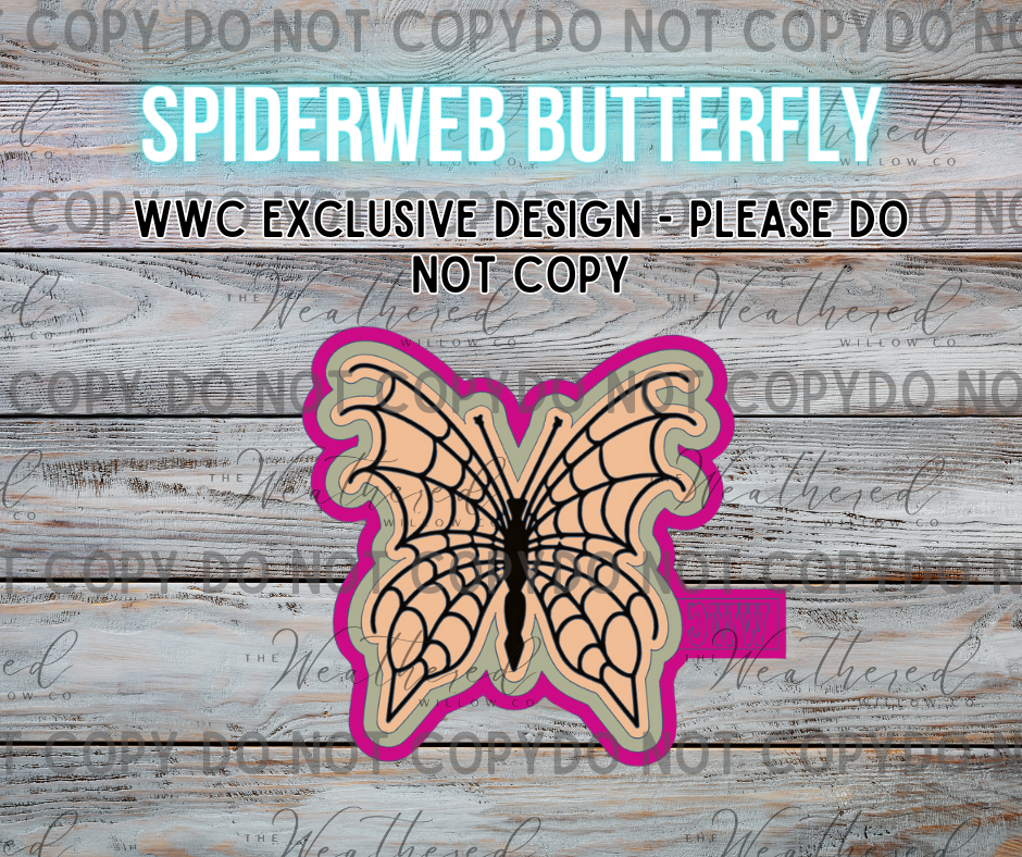 Spiderweb Butterfly; WWC EXCLUSIVE MOLD - Silicone Freshie Mold