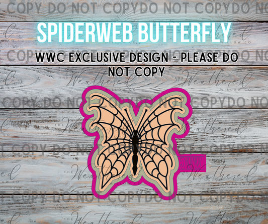 Spiderweb Butterfly; WWC EXCLUSIVE MOLD - Silicone Freshie Mold