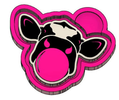 Bubblegum Cow - Silicone Freshie Mold