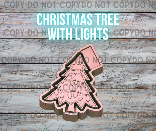 Christmas Tree with lights - Silicone Freshie Mold