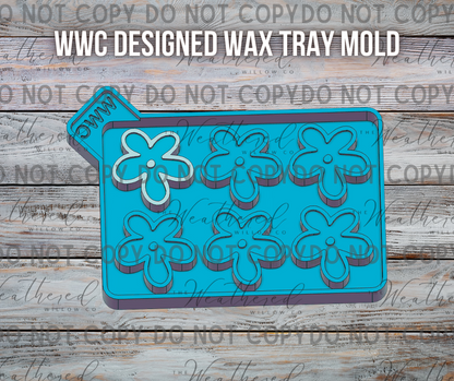 Flower; WWC DESIGNED - Wax Tart Tray Silicone Mold