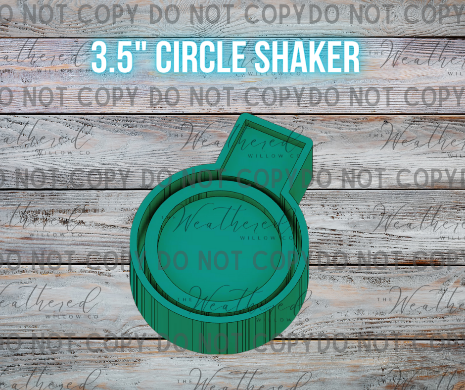 3.5" Circle Shaker (2.5" Cardstock) - Silicone Freshie Mold