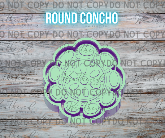 Round Concho - Silicone Freshie Mold