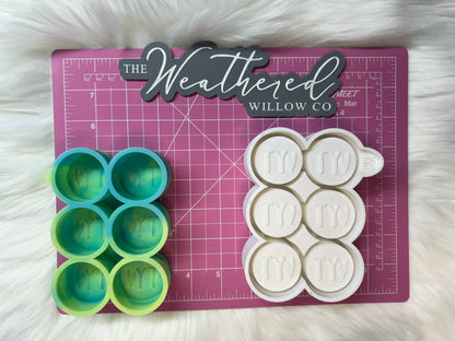 Thank you circles - 6pc - Sample/Wax Tart Tray Silicone Mold