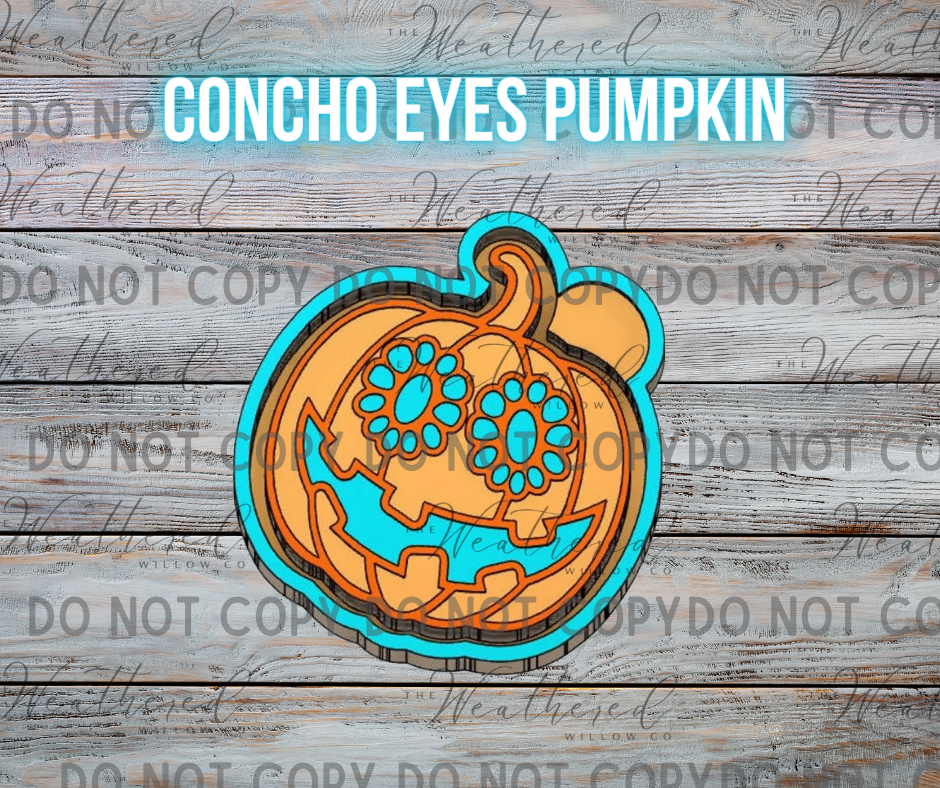 Concho eyes pumpkin - Silicone Freshie Mold