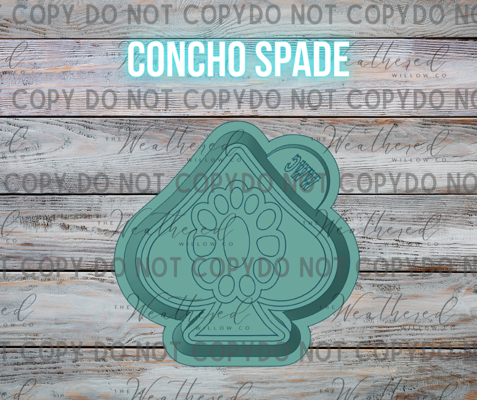 Concho Spade - Silicone Freshie Mold