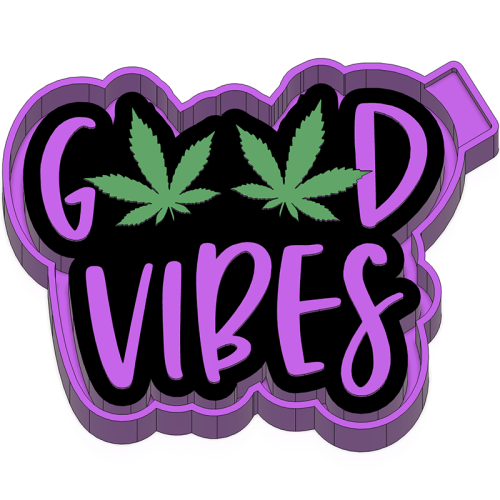 Good Vibes (Marijuana Leaf) - Silicone Freshie Mold