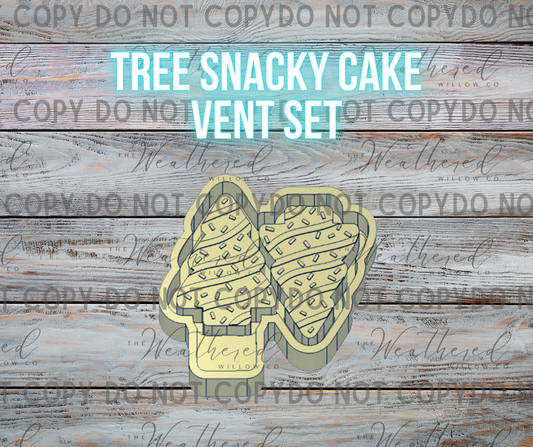 VENT SET; Tree Snack Cake - Silicone Freshie Mold