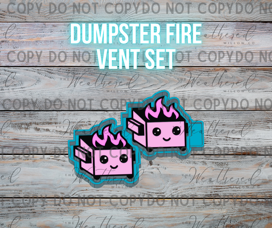 VENT SET; Dumpster Fire - Silicone Freshie Mold