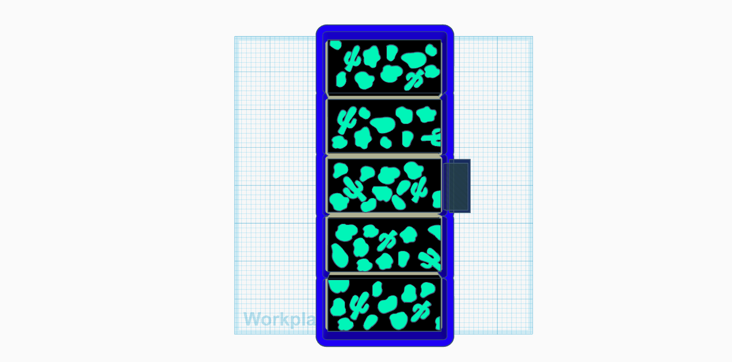 5 PC Single Bar Cactus Cowprint - Silicone Wax Mold