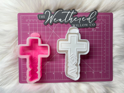 Cross God is Greater - Silicone Freshie Mold