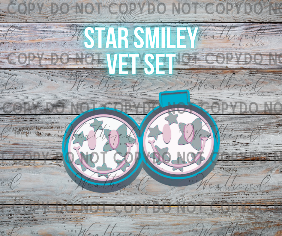 VENT SET; Star Smiley - Silicone Freshie Mold