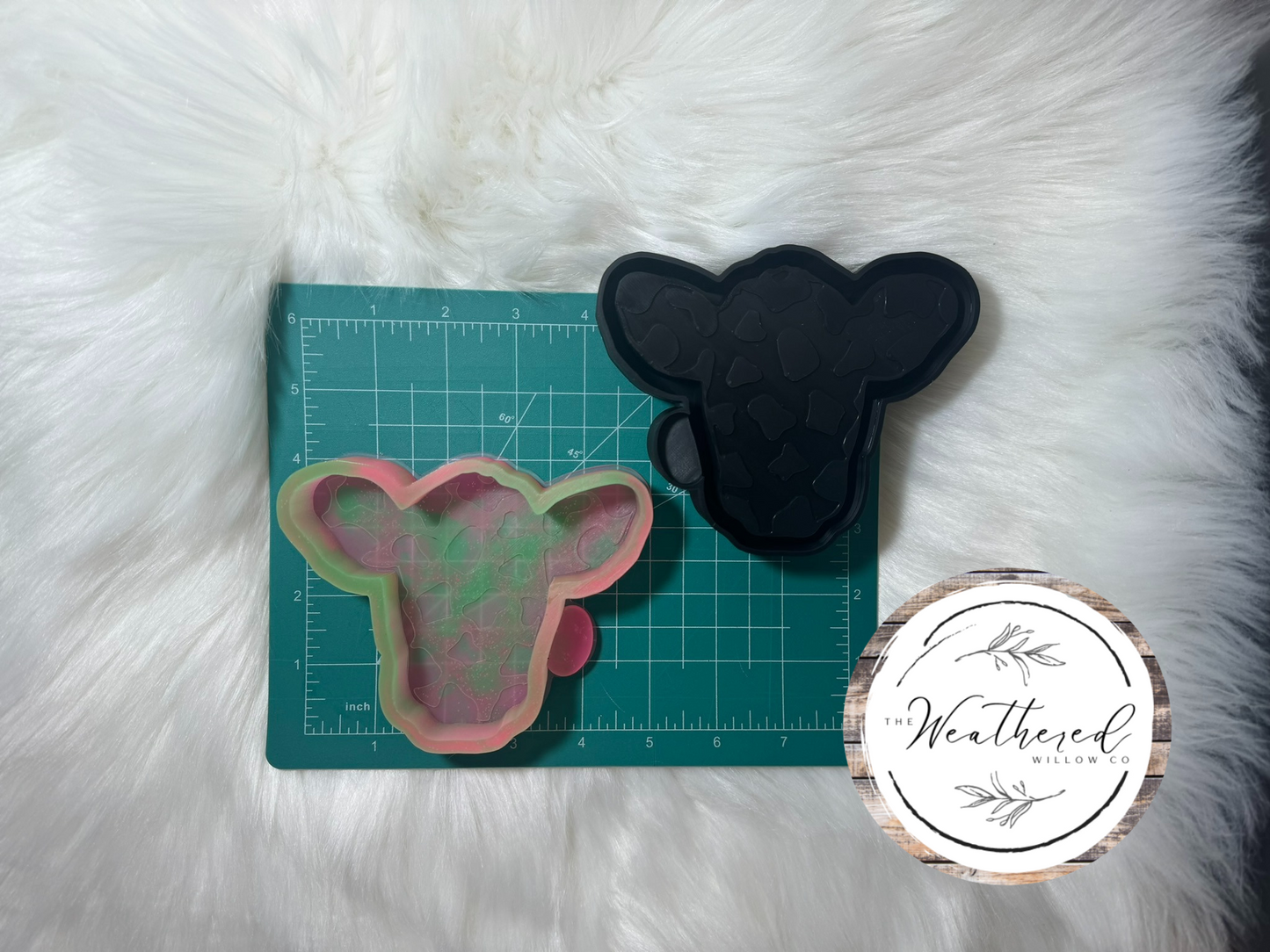 Cowprint Cowhead - Silicone Freshie Mold