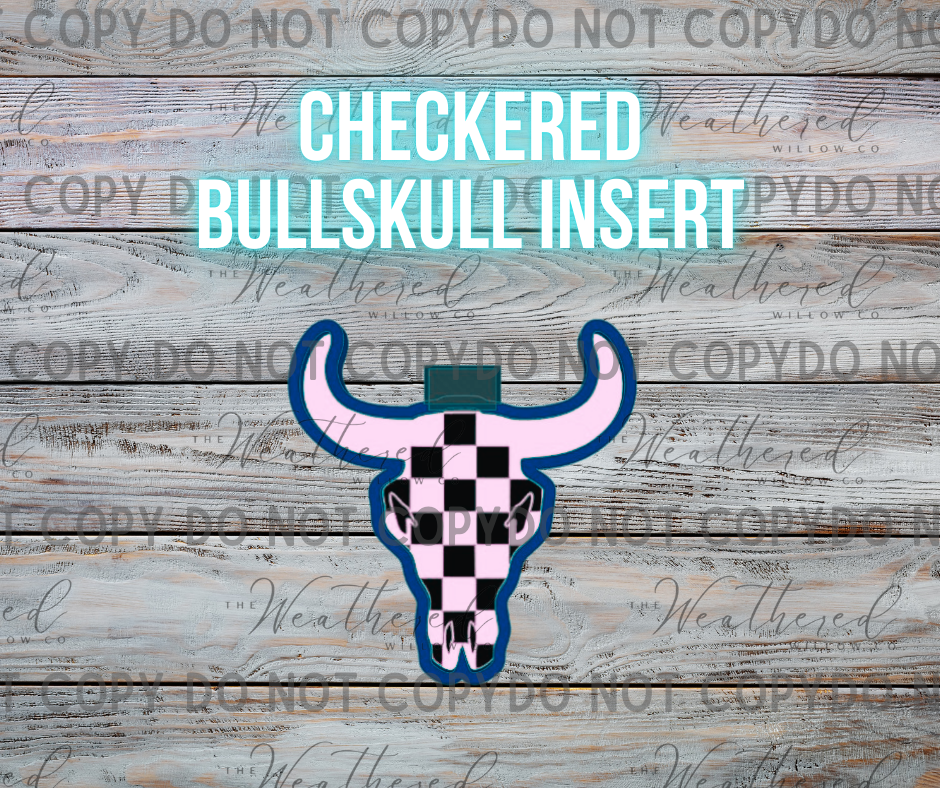 Checkered - Silicone INSERT for Blank bull head ONLY