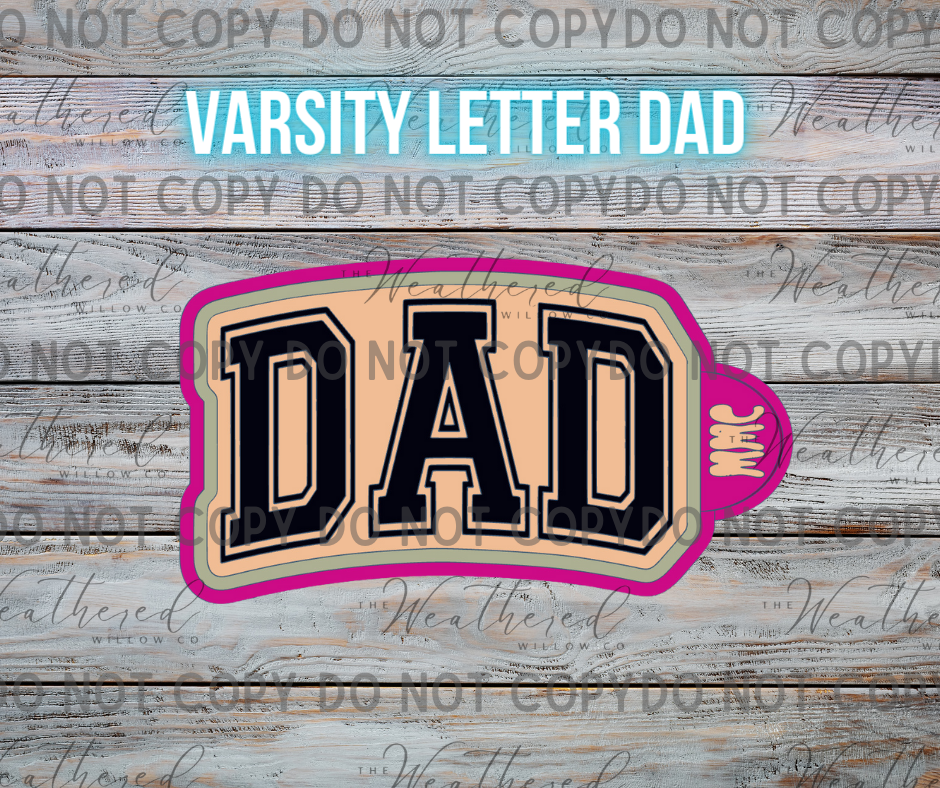 Varsity letters Dad - Silicone Freshie Mold