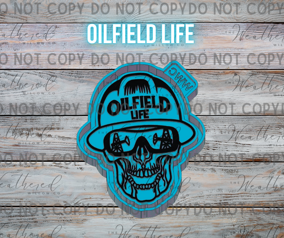 Oilfield Life Skull - Silicone Freshie Mold