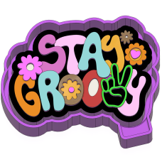 Stay Groovy - Silicone Freshie Mold