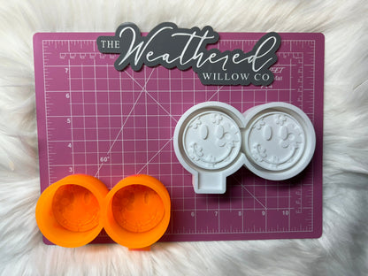 VENT SET; Floral Smiley- Silicone Freshie Mold